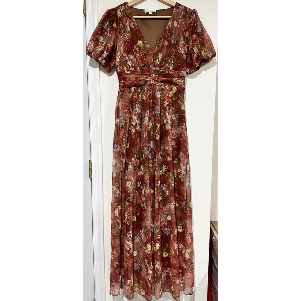 Baltic Born Ardley Maxi Dress Rust Floral Size Medium - Picture 4 of 12